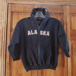 POLAR charcoal zip-up hoodie sz S boys
